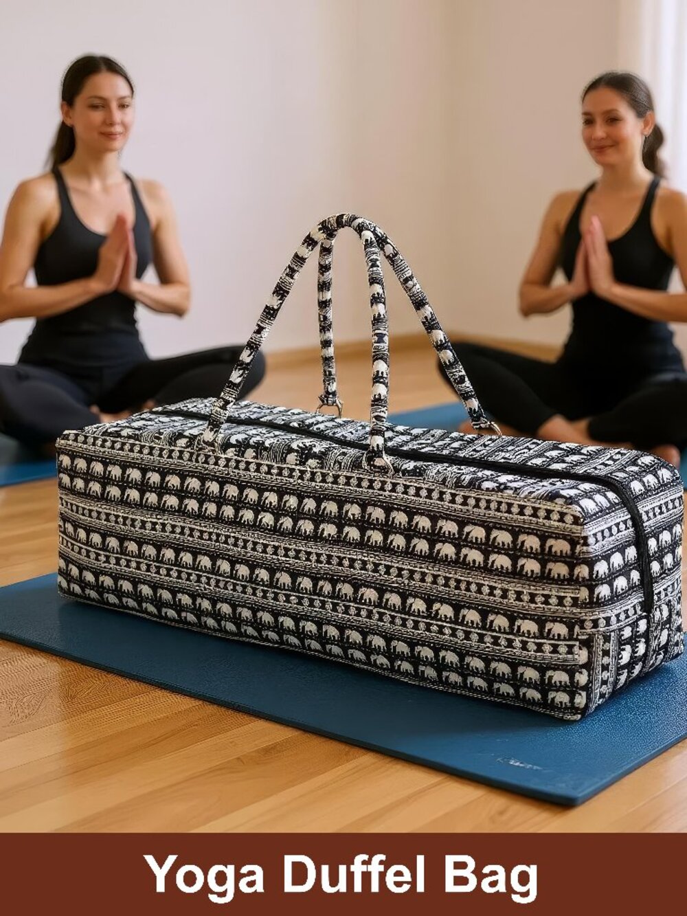 Yoga Bag with Storage Pockets – 27"x8" Large Mat Carrier Tote – Lightweight, Dur